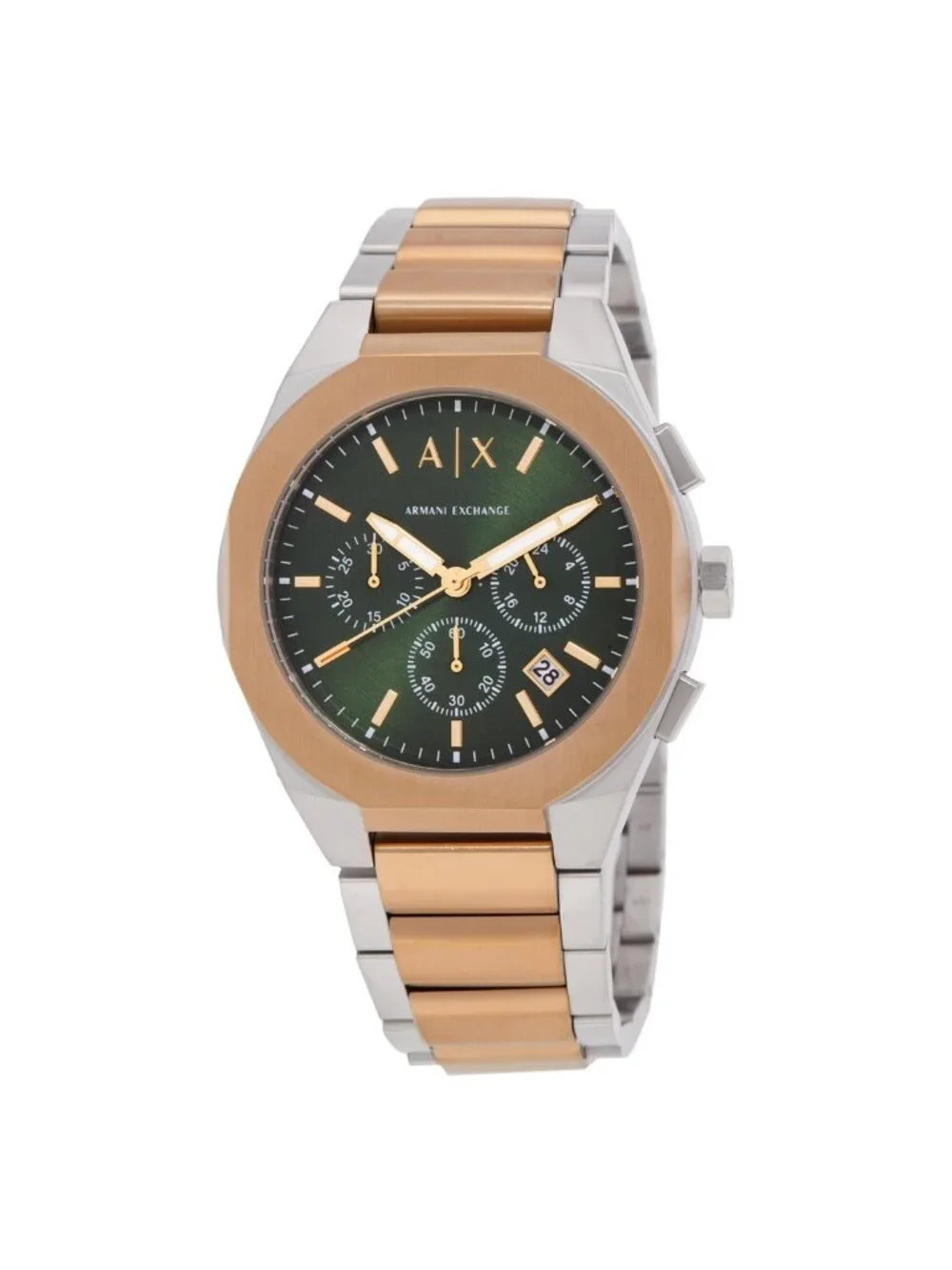 NWT Armani Exchange Rafael Chronograph Quartz Green Dial Men's Watch